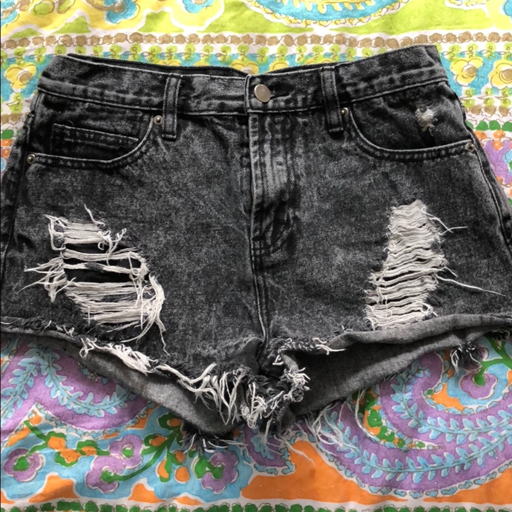 Forever 21 Black Denim Shorts